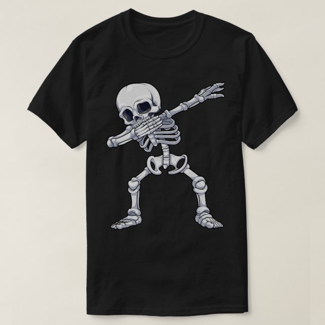 Camiseta Dabbing Skeleton Halloween Costume Divertido Namor (Frente do Design)