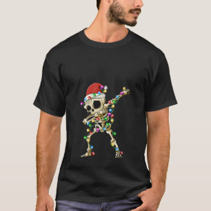 Camiseta Dabbing Skeleton Papais noeis Árvore de Natal Luze
