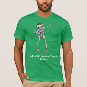 Camiseta Dabbing Skeleton Papais noeis de Natal assustadore