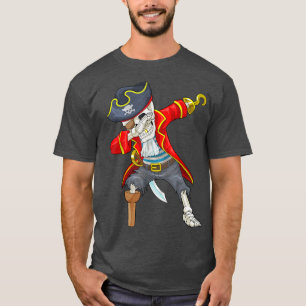 Camiseta Dabbing Skeleton Pirate Eye Flap Halloween Jolly R