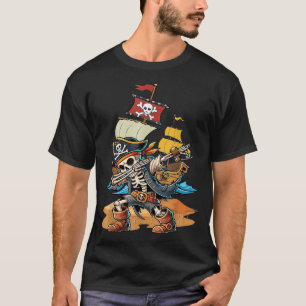 Camiseta Dabbing Skeleton Pirate Kids