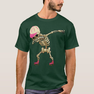Camiseta Dabbing Skeleton Roller Skates Roller Skype Skyx I