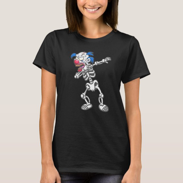 Camiseta Dabbing Skeleton Scary Cloween Custo Zombie (Frente)