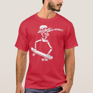 Camiseta Dabbing Skeleton Skateboard Costume Funny Hallowee