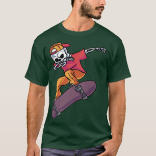 Camiseta Dabbing Skeleton Skateboard Halfp