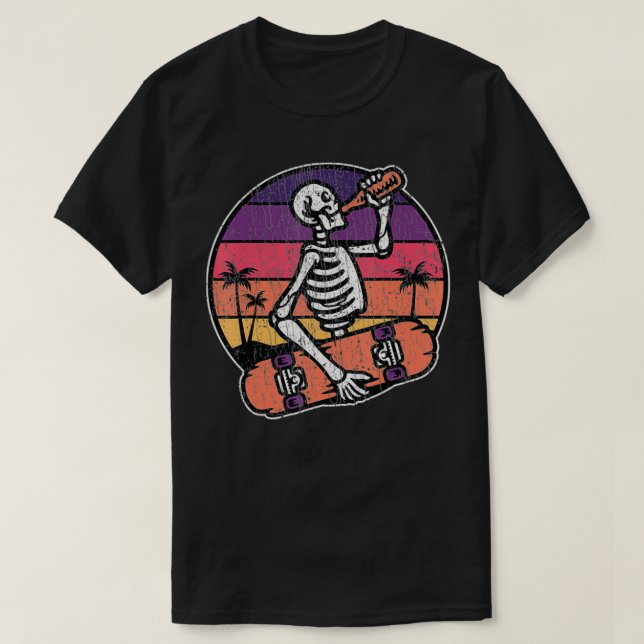 Camiseta Dabbing Skeleton Skater SkateBOG (Frente do Design)