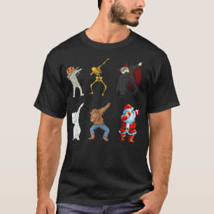 Camiseta Dabbing Skeleton Witate Pirate Unicorn Pumpkin Hal
