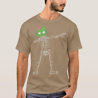 Camiseta Dabbing Skeleton Zombie Happy Halloween Costumes W