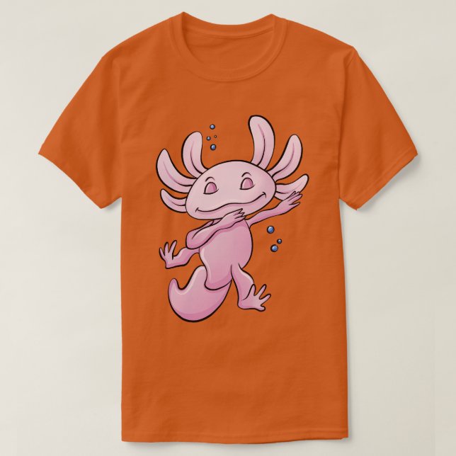 Camiseta Dabbing Sleeping Axolotl (Frente do Design)