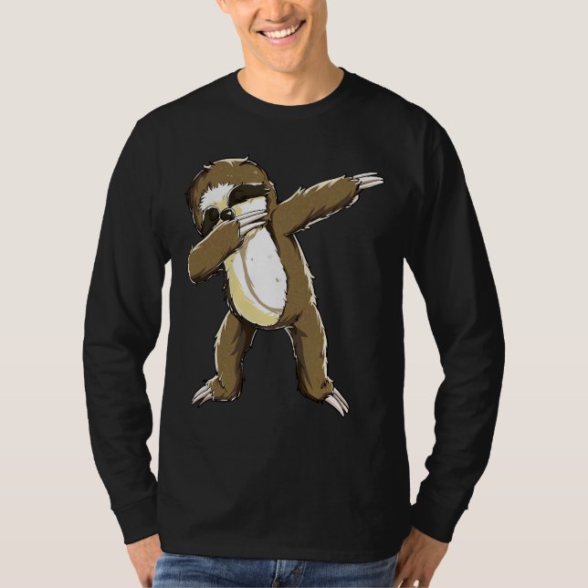 Camiseta Dabbing Sloth Funny Lpreguiçoso Dab (Frente)