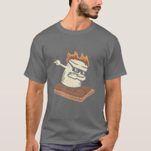 Camiseta Dabbing Smore Marshmallow Fofo Dab Dança Camping C
