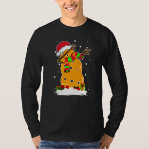 Camiseta Dabbing Snowman Bola de boliche Papais noeis de Na