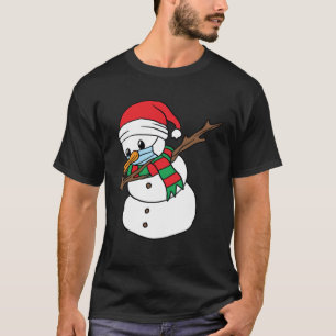 Camiseta Dabbing Snowman Mask Xmas Dab Papais noeis de Nata