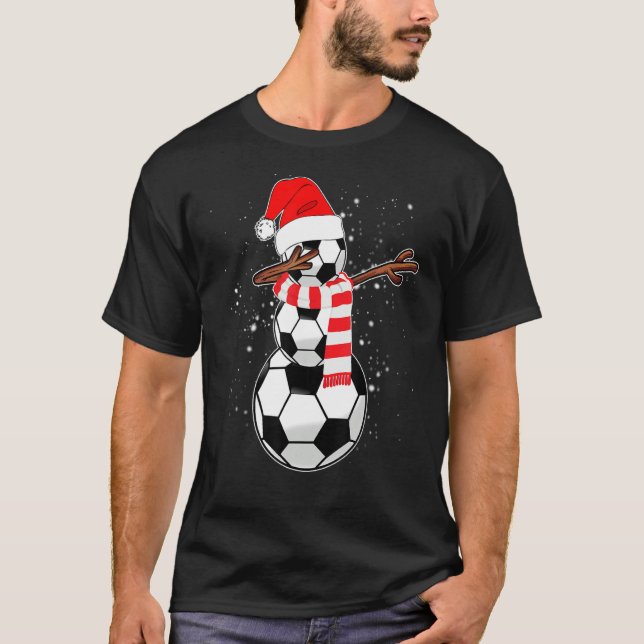 Camiseta Dabbing Snowman Soccer (Frente)