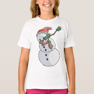 Camiseta Dabbing Snowman T-Shirt Engraçado Natal
