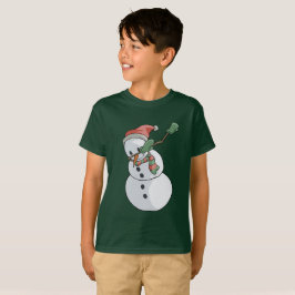 Camiseta Dabbing Snowman T-Shirt Engraçado Natal