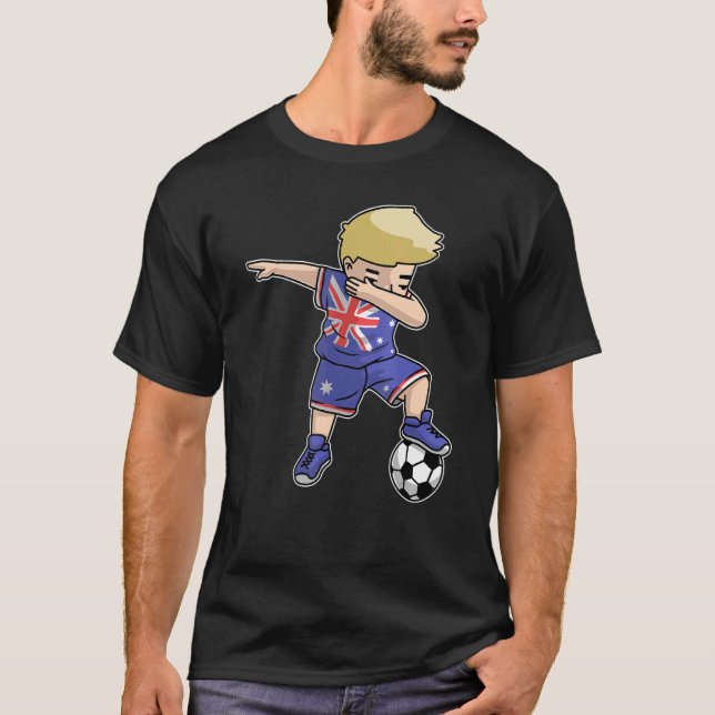 Camiseta Dabbing Soccer Boy Austrália Boot (Frente)