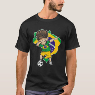 Camiseta Dabbing Soccer Boy Brazil Jersey - Brasil - Bandei