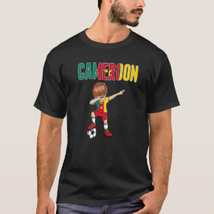 Camiseta Dabbing Soccer Boy Camarões Soccer Fan Jersey Foot