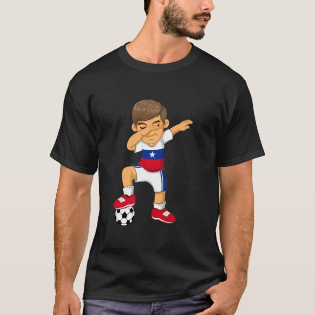 Camiseta Dabbing Soccer Boy Chile Best Jersey (Frente)