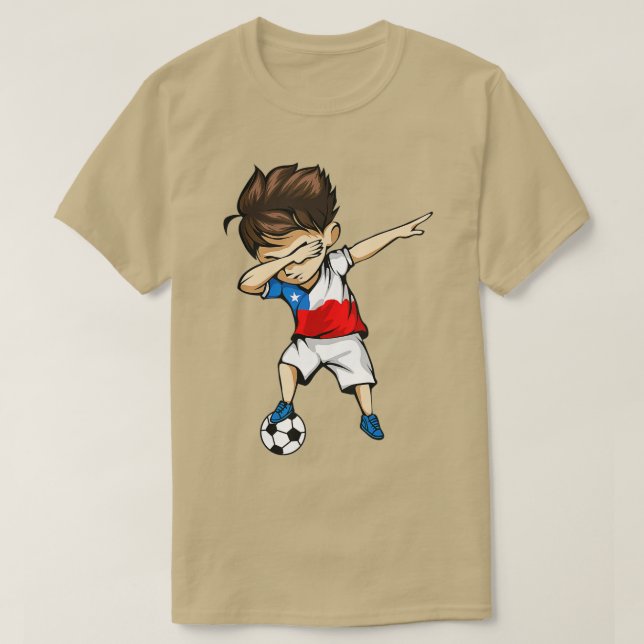 Camiseta Dabbing Soccer Boy Chile Jersey - Futebol chileno (Frente do Design)