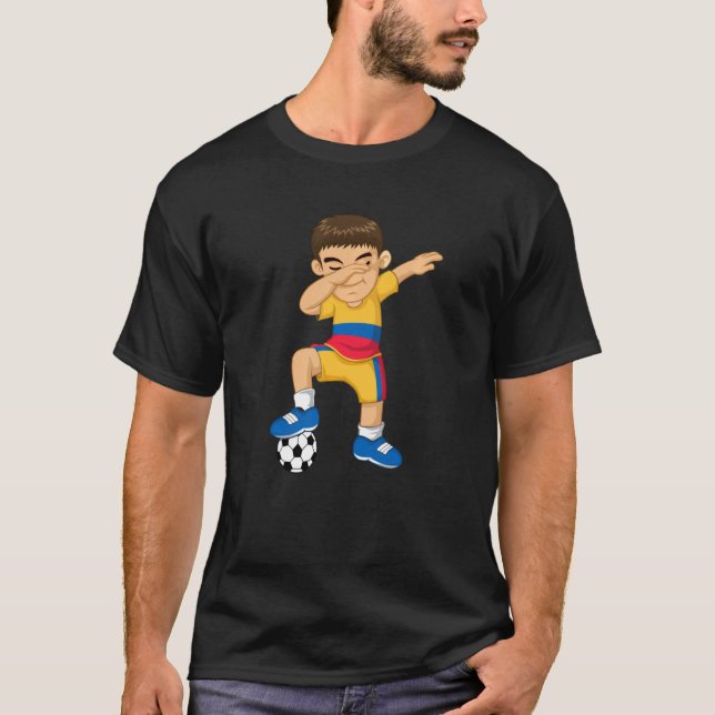 Camiseta Dabbing Soccer Boy Colombia Best Colombiana (Frente)
