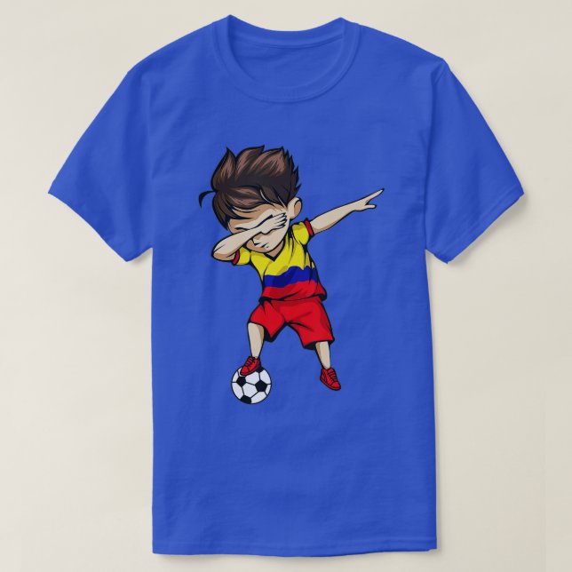 Camiseta Dabbing Soccer Boy Colombia Jersey Colombian Footb (Frente do Design)