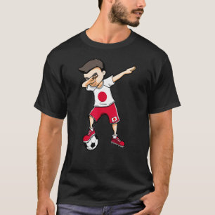 Camiseta Dabbing Soccer Boy Japão Fãs de futebol Jersey Jap