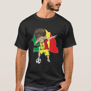 Camiseta Dabbing Soccer Boy Senegal Jersey - Senegal Map Fl