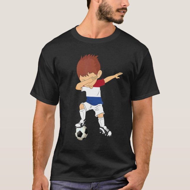Camiseta Dabbing Soccer Países Baixos Futebol 2022 (Frente)