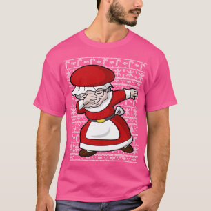 Camiseta Dabbing Sra. Claus Ugly Christmas Sweater