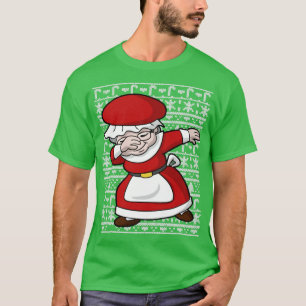 Camiseta Dabbing Sra. Claus Ugly Christmas Sweater