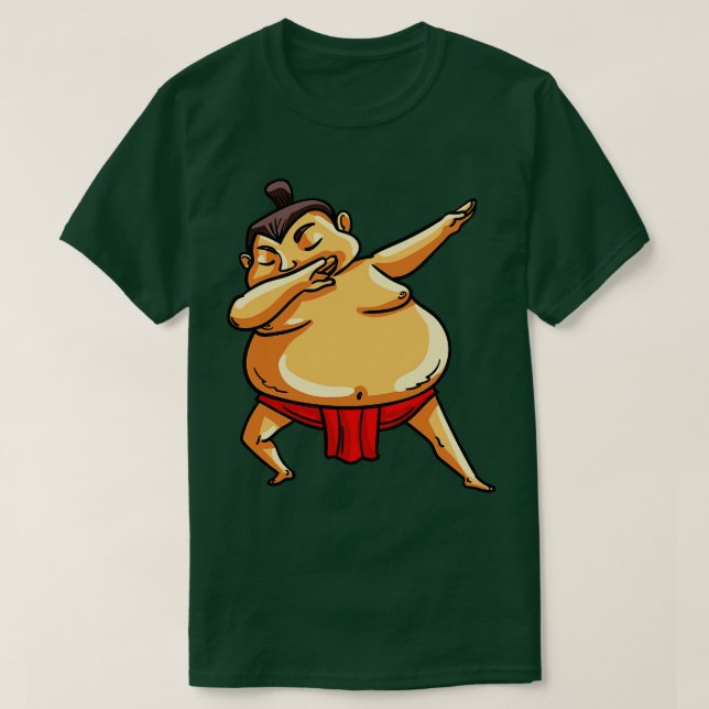 Camiseta Dabbing Sumo Wrestler Sumo (Frente do Design)