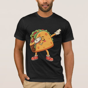 Camiseta Dabbing Taco Cinco de Mayo Engraçado Comida mexica