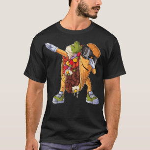 Camiseta Dabbing Taco Cinco De Mayo Engraçado Rapazes Homen