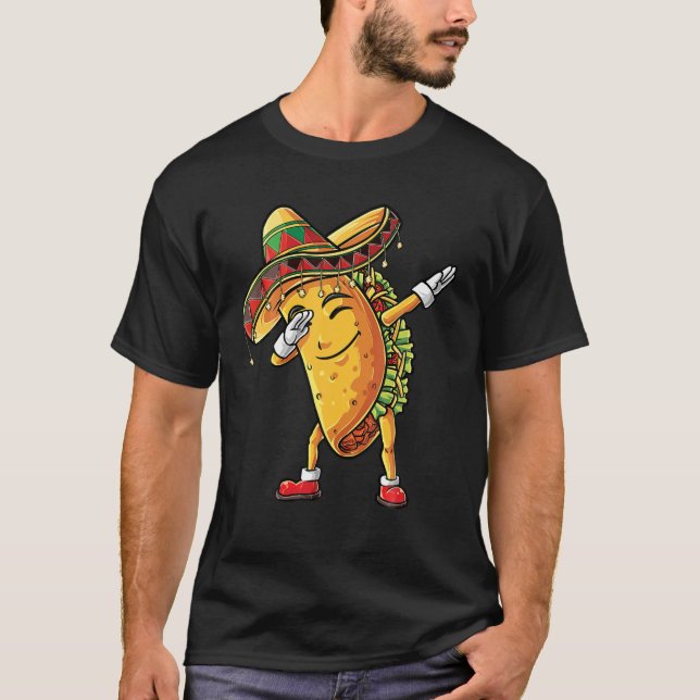 Camiseta Dabbing Taco Cinco De Mayo Men Comida mexicana (Frente)
