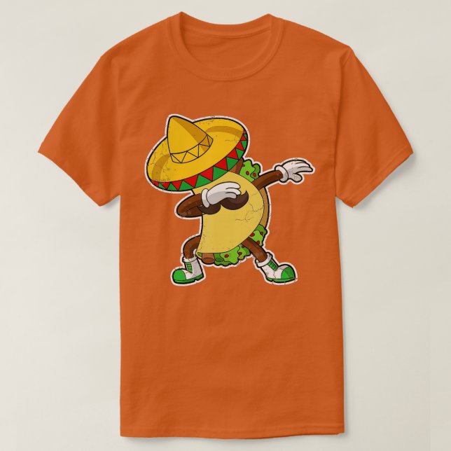 Camiseta Dabbing Taco Cinco De Mayo México Latino México F (Frente do Design)