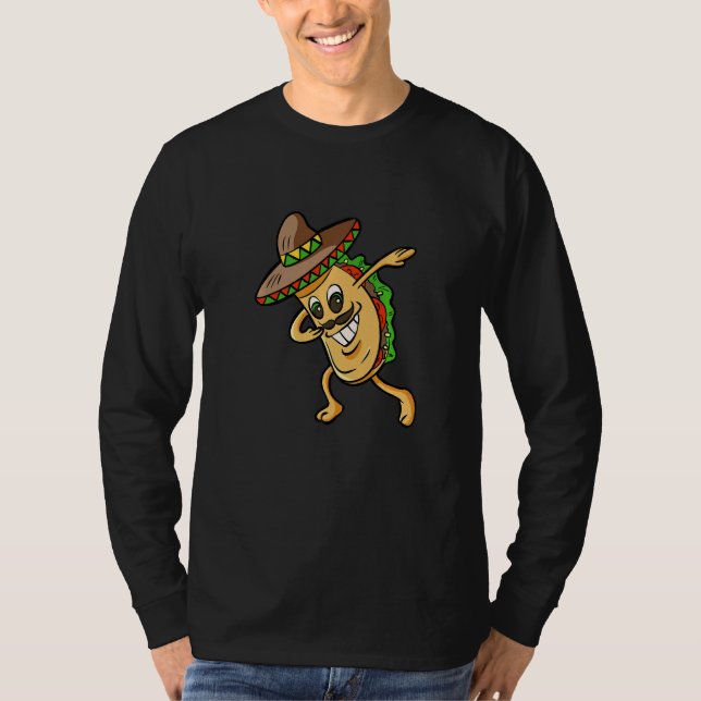 Camiseta Dabbing Taco Funny Boys Girls Men Women Mexican Fo (Frente)
