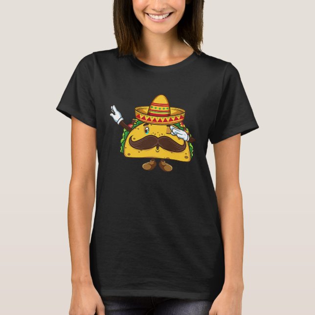 Camiseta Dabbing Taco Mexicano Cinco De Mayo Fiesta (Frente)