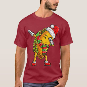 Camiseta Dabbing Taco Papais noeis Crianças de Natal Dab H