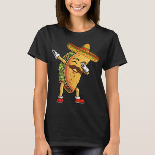 Camiseta Dabbing Taco Sombrero Engraçado Comida mexicana Fi