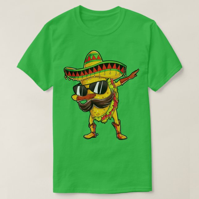 Camiseta Dabbing Taco Terça-feira Comida Mexicana Ofertas d (Frente do Design)
