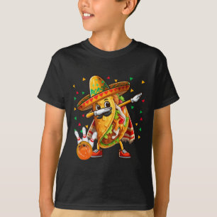 Camiseta Dabbing Taco tocando Boliche Cinco de Mayo Player