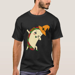 Camiseta Dabbing Taco Witat Hat Lazy Halloween Costume Mexi