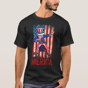 Camiseta Dabbing Tio Sam 4 De Julho Boys Men American Fl