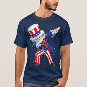 Camiseta Dabbing Tio Sam 4 de julho Crianças Homens Present
