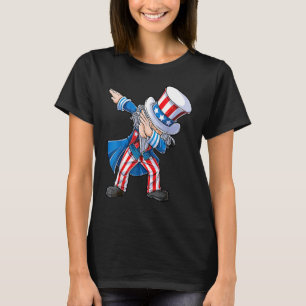 Camiseta Dabbing Tio Sam 4 de julho Crianças Meninos Dab D