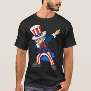 Camiseta Dabbing Tio Sam 4 De Julho Dab Boys Meninas Crianç