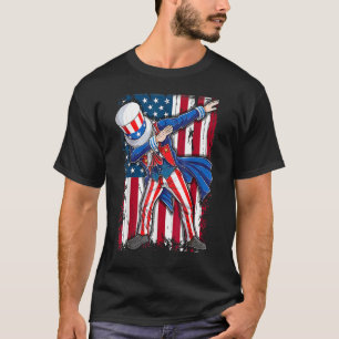 Camiseta Dabbing Tio Sam 4 De Julho Homens Meninos