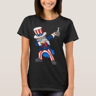Camiseta Dabbing Tio Sam Em Uma Máscara Em 4 De Julho, Dab 